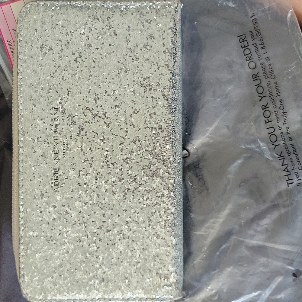 Adrienne Vittadini Sparkling Silver Wallet